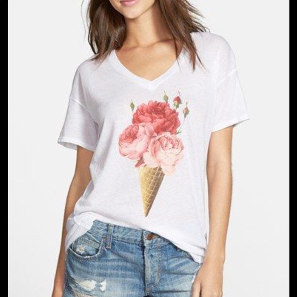 NWT Wildfox Floral Cone Tee